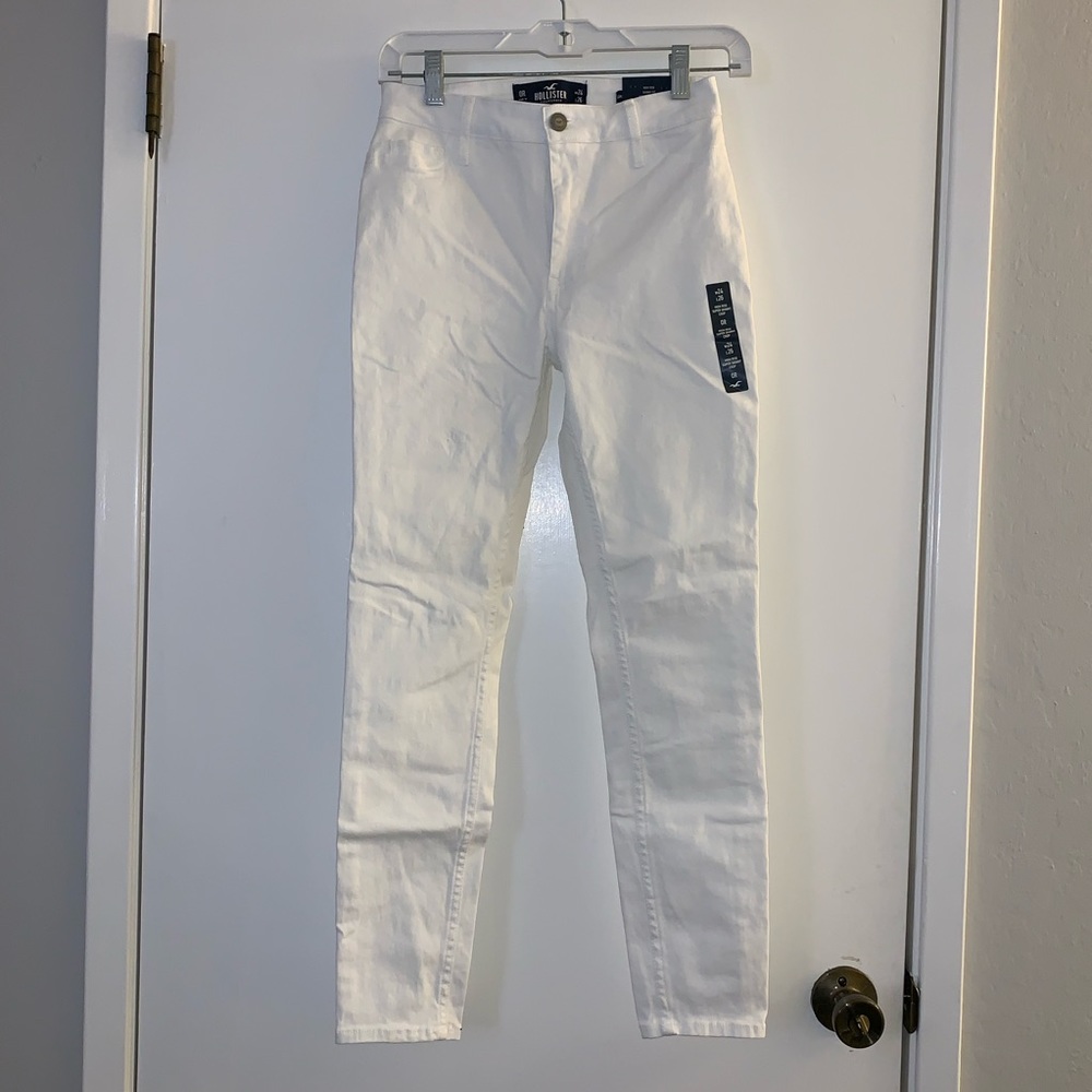 Hollister white skinny jeans
